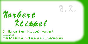 norbert klippel business card